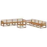 vidaXL Set de canapele de exterior 9 pcs natural Lemn Solid de Acacia 3382447