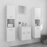 VidaXL Set mobilier de baie, alb, lemn prelucrat