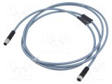 Cablu BINDER 718 pentru senzori 3 pini 2m mufă dreptă 60V DC IP67/IP69K