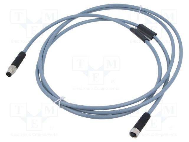 Cablu BINDER 718 pentru senzori 3 pini 2m mufă dreptă 60V DC IP67/IP69K