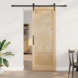 Ușa glisantă cu set de accesorii 78x211 cm Lemn solid din pin