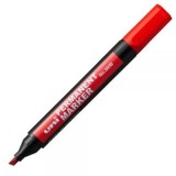 Marker permanent UNI 380B, varf tesit, 4. 0mm rosu