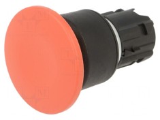 Comutator apăsare 22mm roșu foto