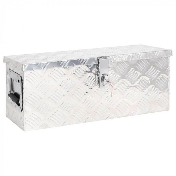 Cutie de depozitare, argintiu, 60x23,5x23 cm, aluminiu GartenMobel Dekor