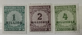 SV * Germania / Imperiul German 1 - 2 - 4 MILIOANE MARK, fiscale * Rep. Weimar, Case, Nestampilat