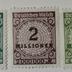 SV * Germania / Imperiul German 1 - 2 - 4 MILIOANE MARK, fiscale * Rep. Weimar