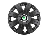 Cumpara ieftin Set 4 capace roti Cosmos Negru R15, pentru gama auto Skoda, Autohelix MSA