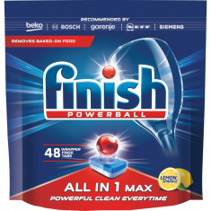 Detergent vase pentru masina de spalat FINISH All in 1 Max Lemon 48 tablete