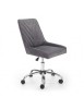 Scaun birou copii HM Rico, ergonomic, stofa tip catifea, cadru polipropilena, 100 kg, gri