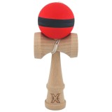 Kendama X Originala, Profesionala, Cyrax, din Lemn, Rubber Grip, 18 cm, Rosu/Negru