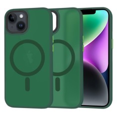 Husa pentru iPhone 14 - Techsuit HaloFrost&nbsp;MagSafe Series - Midnight Green
