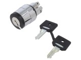 Comutator rotativ cu cheie 22mm negru