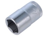 Cap tubulară 17mm 6-puncte GEDORE 1/2 oțel cromat