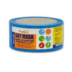 Banda de mascare Sky Mask, 48mm x 25m, Banda de Mascare Procolor, Banda Mascare Sky Mask, Banda de Mascare Adeziva Sky Mask, Banda de Mascare Procolor