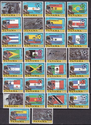 Panama 1980 sport fotbal MI 1428-1517 ( 90 timbre ) MNH foto