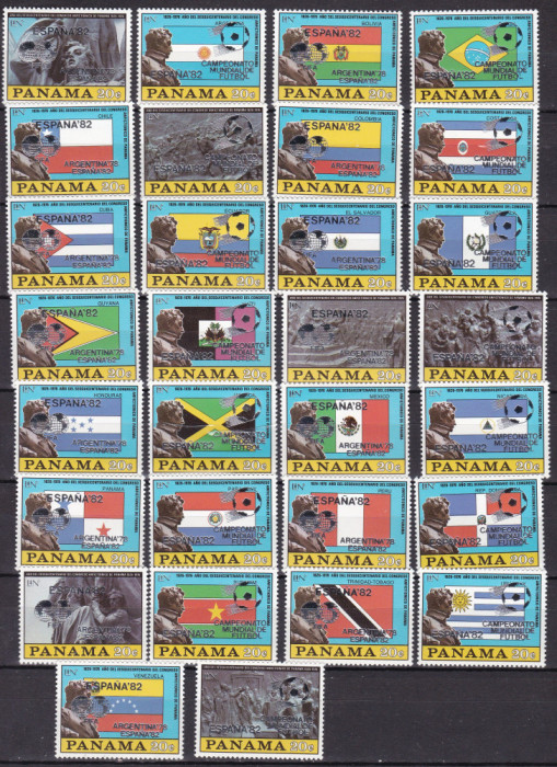 Panama 1980 sport fotbal MI 1428-1517 ( 90 timbre ) MNH