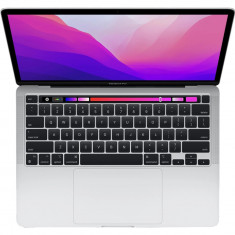 Laptop MacBook Pro 13 (2022) 8GB RAM, SSD 256GB, M2 GPU, macOS Monterey, Tastatura USA - qwerty, culoare Argintiu - MNEP3 foto