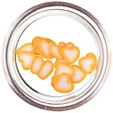 Cumpara ieftin Fimo Nail Art - inimi tăiate de culoare portocaliu-albă, INGINAILS