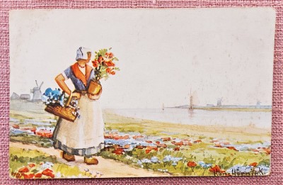 Olandeza in costum traditional - Necirculata foto