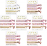 Set de 7 pachete pentru petrecerea burlacitelor JUSTOTRY, hartie/textil, alb/roz/auriu, 20,83 x 13,39 x 1,4 cm