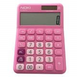 Calculator de Birou Noki HCS001, Roz, 12 Digits, Alimentare Dubla, Calculator Birou, Calculator Birou 12 Digits, Calculator Birou cu Alimentare Dubla,