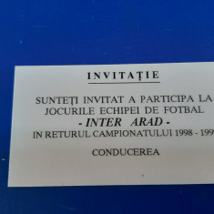 Invitatie retur 1998-1999 Inter Arad
