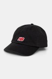 New Balance șapcă de baseball din bumbac culoarea negru, cu imprimeu, LAH51013BK