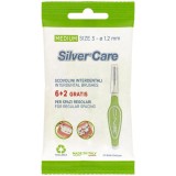 Cumpara ieftin Set 8 periute interdentare Silver Care Medium Size 3-1,2 mm capac protectie culoare Verde