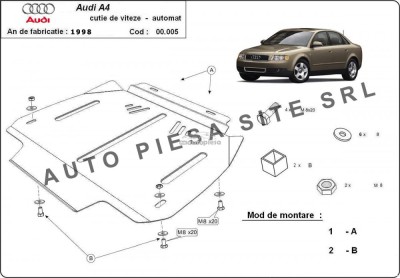 Scut metalic cutie viteze automata Audi A4 B6 (6 cilindrii) fabricat in perioada 2001 - 2005 APS-00,005 foto