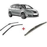 Cumpara ieftin Set 3 stergatoare SEAT ALTEA XL (5P5, 5P8) 2006-2015, pentru parbriz si luneta, Bosch Twin