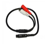 Microfon cu preamplificare pentru camere de supraveghere, cablu cu conector RCA MIC104, CE Contact Electric