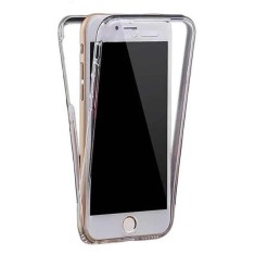 Husa Full TPU 360&deg; (fata + spate) pentru Apple iPhone 7, Alb Transparent