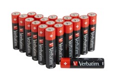 BATERIE VERBATIM AAA (R3), 1.5V alcalina, 20 buc., &quot;49876&quot; (timbru verde 0.4 lei)