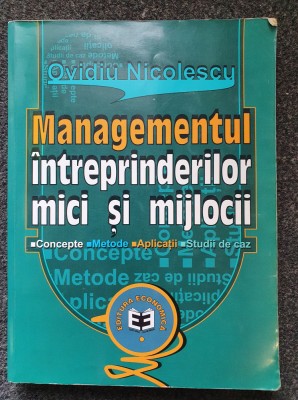 MANAGEMENTUL INTREPRINDERILOR MICI SI MIJLOCII - Nicolescu foto