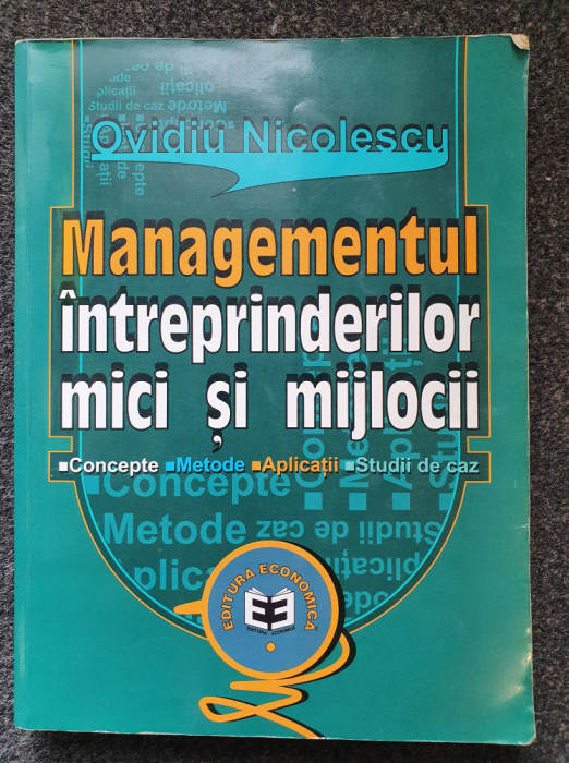 MANAGEMENTUL INTREPRINDERILOR MICI SI MIJLOCII - Nicolescu