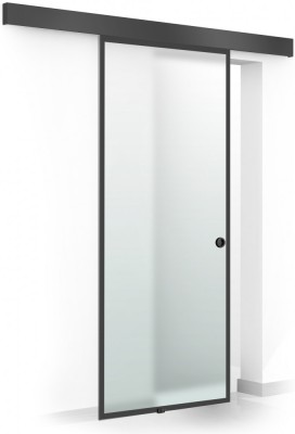 Usa glisanta Boss &amp;reg; Black, model Confort negru, 90x215 cm, sticla 8 mm mata securizata, culisanta in ambele directii foto