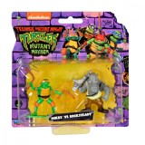 Set 2 mini figurine, Testoasele Ninja, Mikey Vs Rocksteady