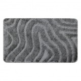 Covor baie SUPREME WAVES, valuri, anti-alunecare, moale - gri, 50x80 cm