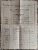 Program Academia Regala de Muzica si Arta Dramatica 1941