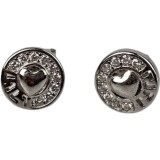 Cercei din argint 925 jolie silver, model inima in cerc, 8 x 8 mm, 1.6 g