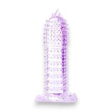 Manșon pentru penis BAILE Penis Sleeve, pentru stimulare intensă și &icirc;ngroșare, lungime 14 cm, din silicon, roz
