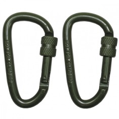 Carabina cu filet, 6 x 6 cm, set 2 bucati verde MFH OutsideGear Venture foto