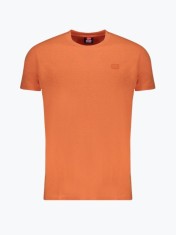 Tricou barbati cu decolteu la baza gatului din bumbac, Portocaliu, M foto