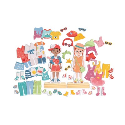 Puzzle magnetic de imbracare (68 piese) foto