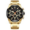 Ceas barbatesc Curren Cronograf Analog Multifunctional Casual Fashion Auriu