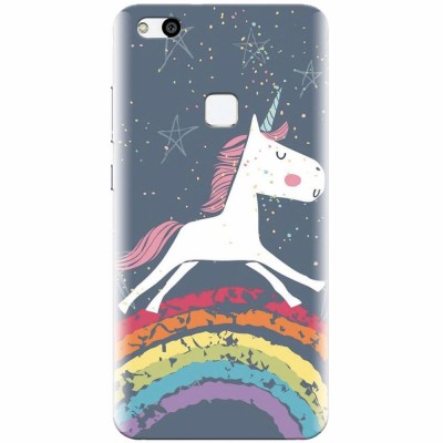 Husa silicon pentru Huawei P10 Lite, Unicorn Rainbow foto