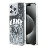 Husa iPhone 15 Pro Max DKNY Hardcase Liquid Glitter Big Logo, negru, DKHCP15XLBNAEK