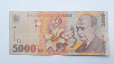 5000 lei 1998 Romania bancnota / 1486268 foto