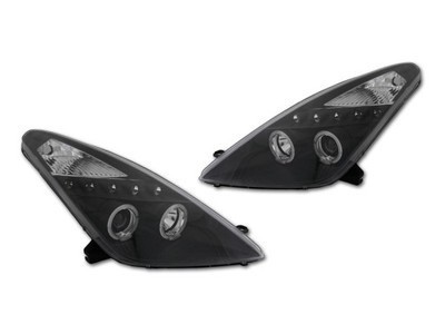 Far Toyota Celica (T23), 09.1999-04.2006, fata, Stanga+Dreapta, cu fiber-optic Lampa pozitie; H1+H3; manual; negru, transparent; tuning; omologare: S