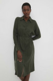 Cumpara ieftin Answear Lab rochie culoarea verde, midi, evazati